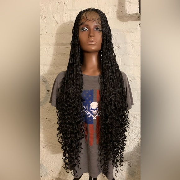 Boho Braided Full Lace Wig 36”Long Synthetic - Picture 8 of 9